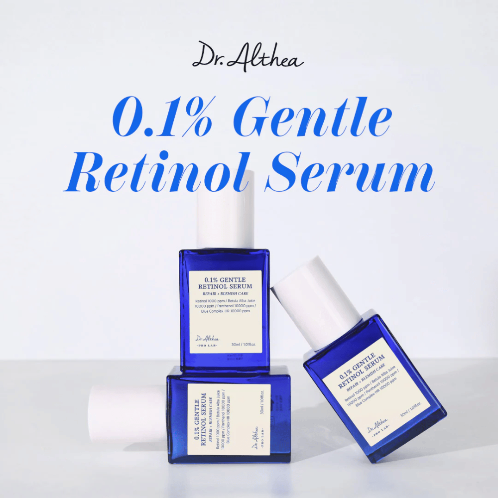 Billede af Dr. Althea 0.1% Gentle Retinol Serum – et skånsomt men effektivt serum, der plejer huden, reducerer rynker og fremmer en ungdommelig glød.