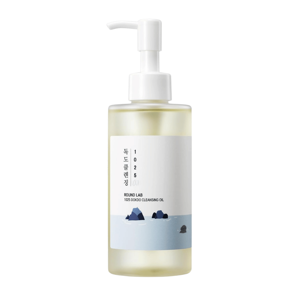Koreansk cleansing oil til sensitiv hud fra Round Lab, som giver dybderens og en frisk, fugtet følelse