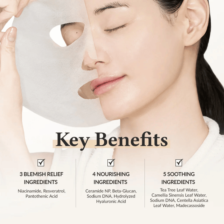 Dr. Althea 345 Relief Cream Mask med niacinamid, resveratrol og ceramid for beroligende, fugtgivende og hudstyrkende effekt