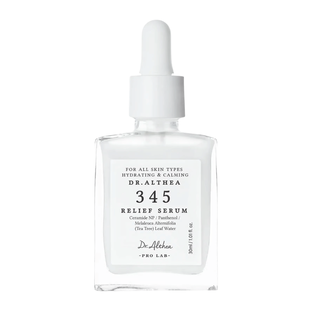 Dr. Althea 345 Relief Serum 30 ml – beroligende ansigtsserum til sensitiv hud med ceramider, panthenol og fugtgivende ingredienser.
