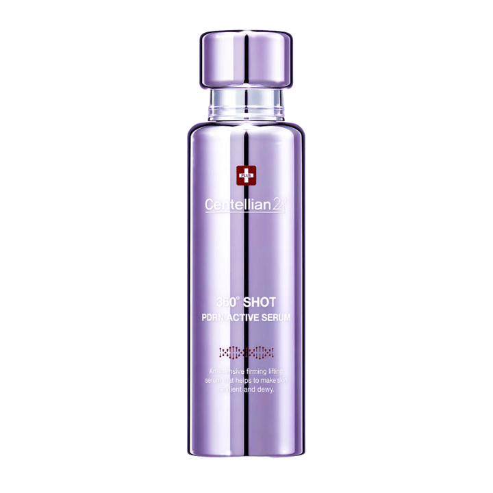 Centellian24 360º Shot PDRN Active Serum – koreansk PDRN-serum i lilla flaske for øget elasticitet, dyb hydrering og fastere, mere spændstig hud.