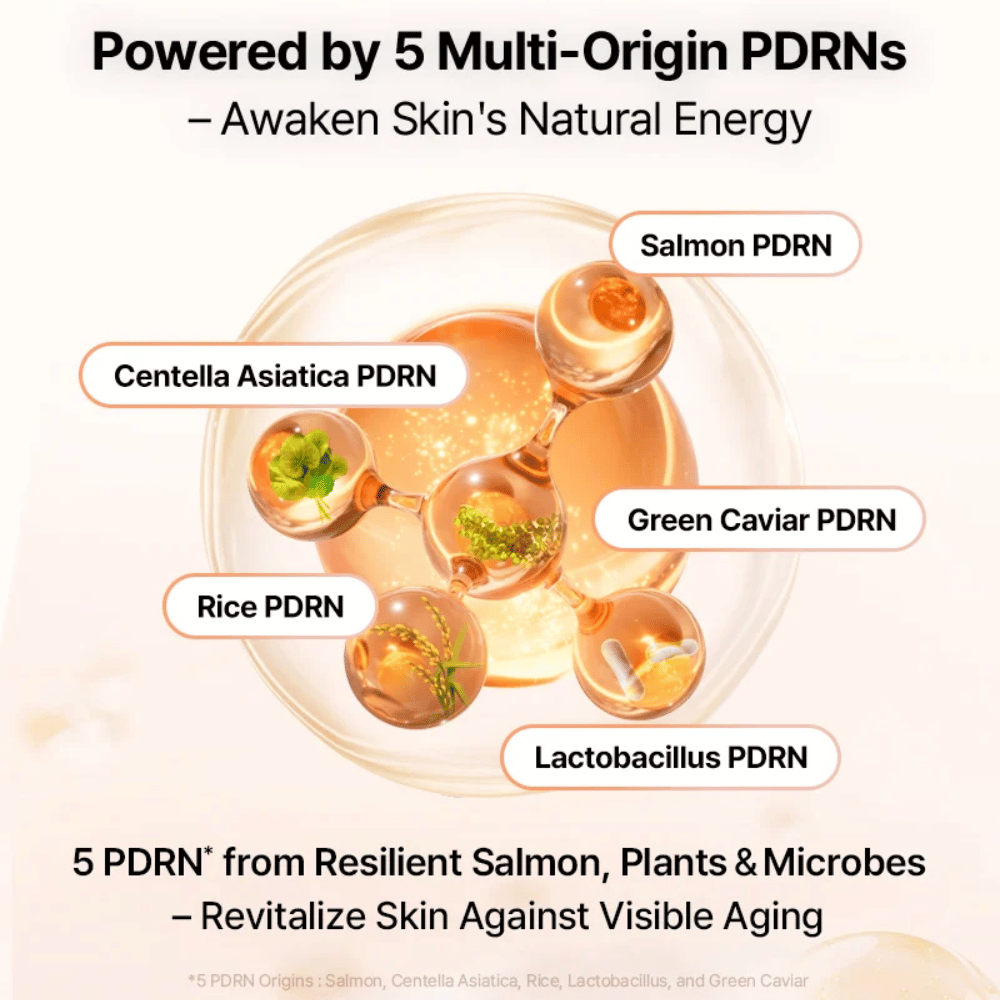 COSRX 5 PDRN Hydrogel Mask med multi-origin PDRN fra laks, centella asiatica, ris, lactobacillus og grøn kaviar til hudfornyelse og anti-age effekt