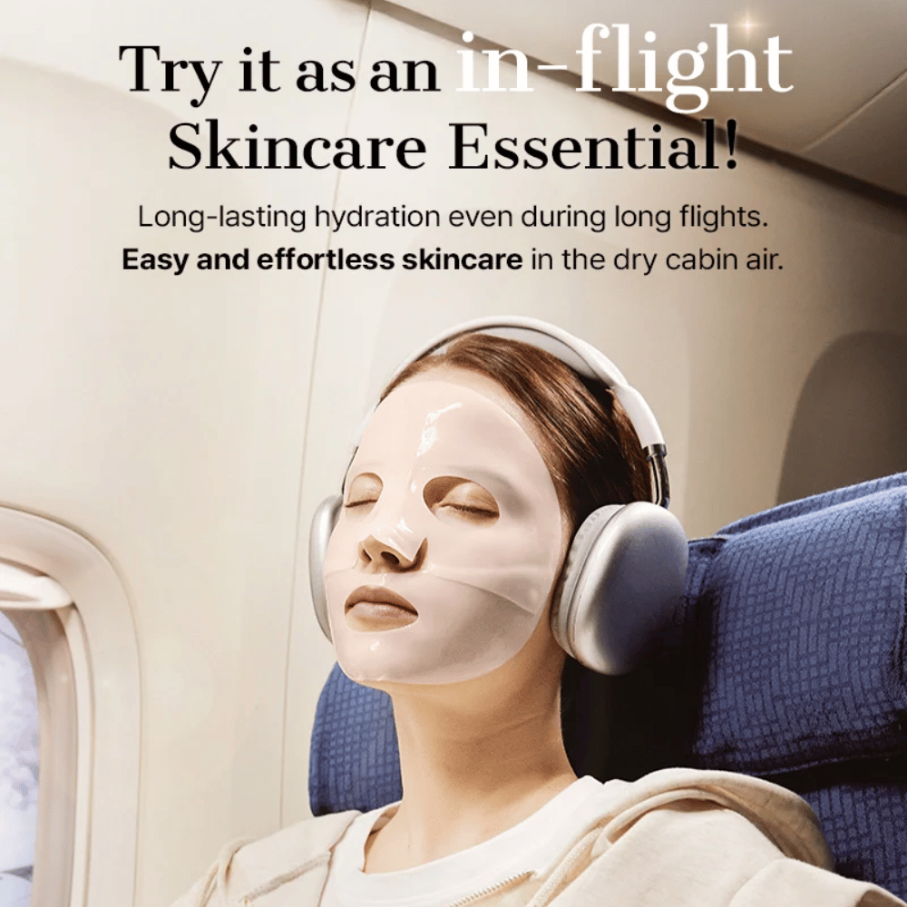 COSRX 5 PDRN Hyaluronic Acid Vital Hydrating Hydrogel Mask brug som fugtgivende Sheet mask under flyrejse for langvarig fugtgivning og beroligende effekt