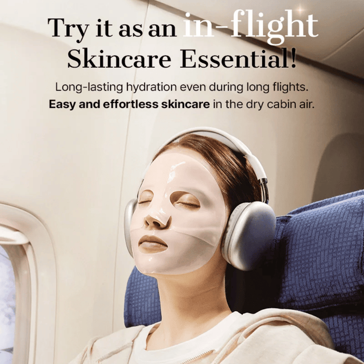 COSRX 5 PDRN Hyaluronic Acid Vital Hydrating Hydrogel Mask brug som fugtgivende Sheet mask under flyrejse for langvarig fugtgivning og beroligende effekt