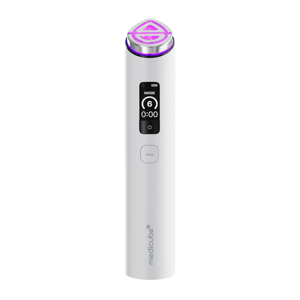 medicube AGE-R Booster Pro X2 White elektrisk hudplejeenhed med Mask Mode til øget absorption af hudplejeprodukter