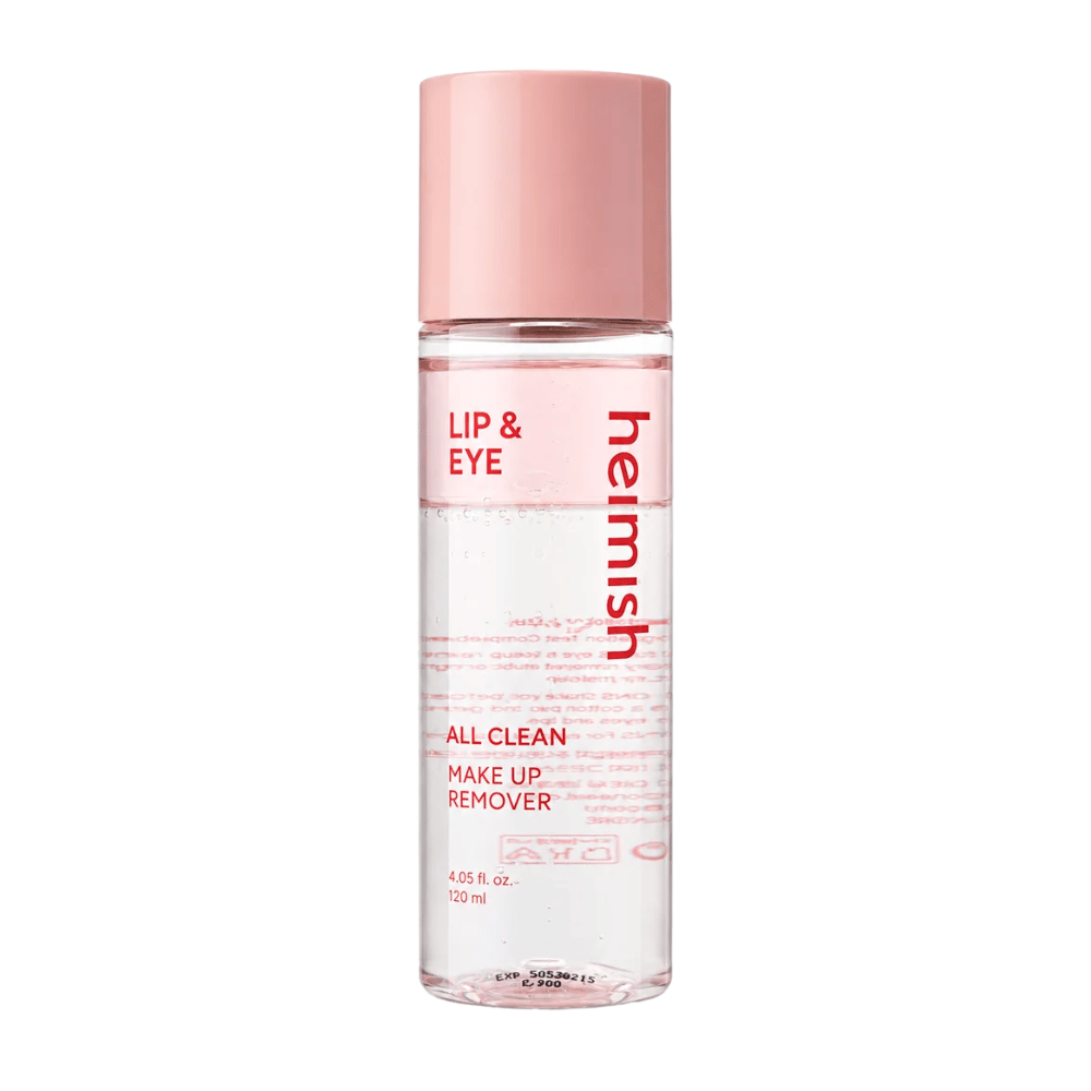 heimish All Clean Makeup Remover 120 ml makeupfjerner til øjne og læber produktbillede mod hvid baggrund