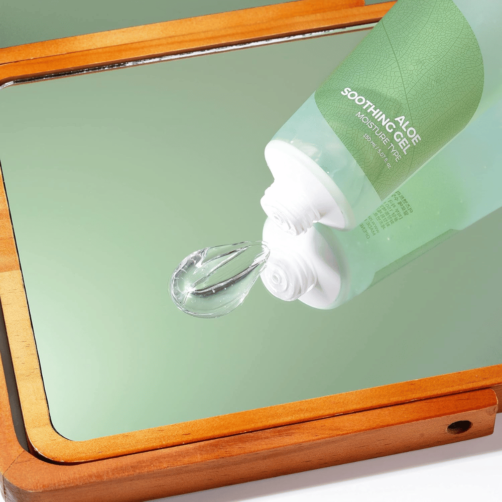 Isntree Aloe Soothing Gel Moisture Type – gennemsigtig aloe vera-gel med fugtgivende konsistens