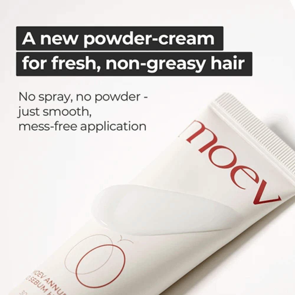 5. MOEV Annurcatin No Sebum Hair Cream – innovativ hårcreme med pudderfinish til mindre fedtet hår og nem påføring
