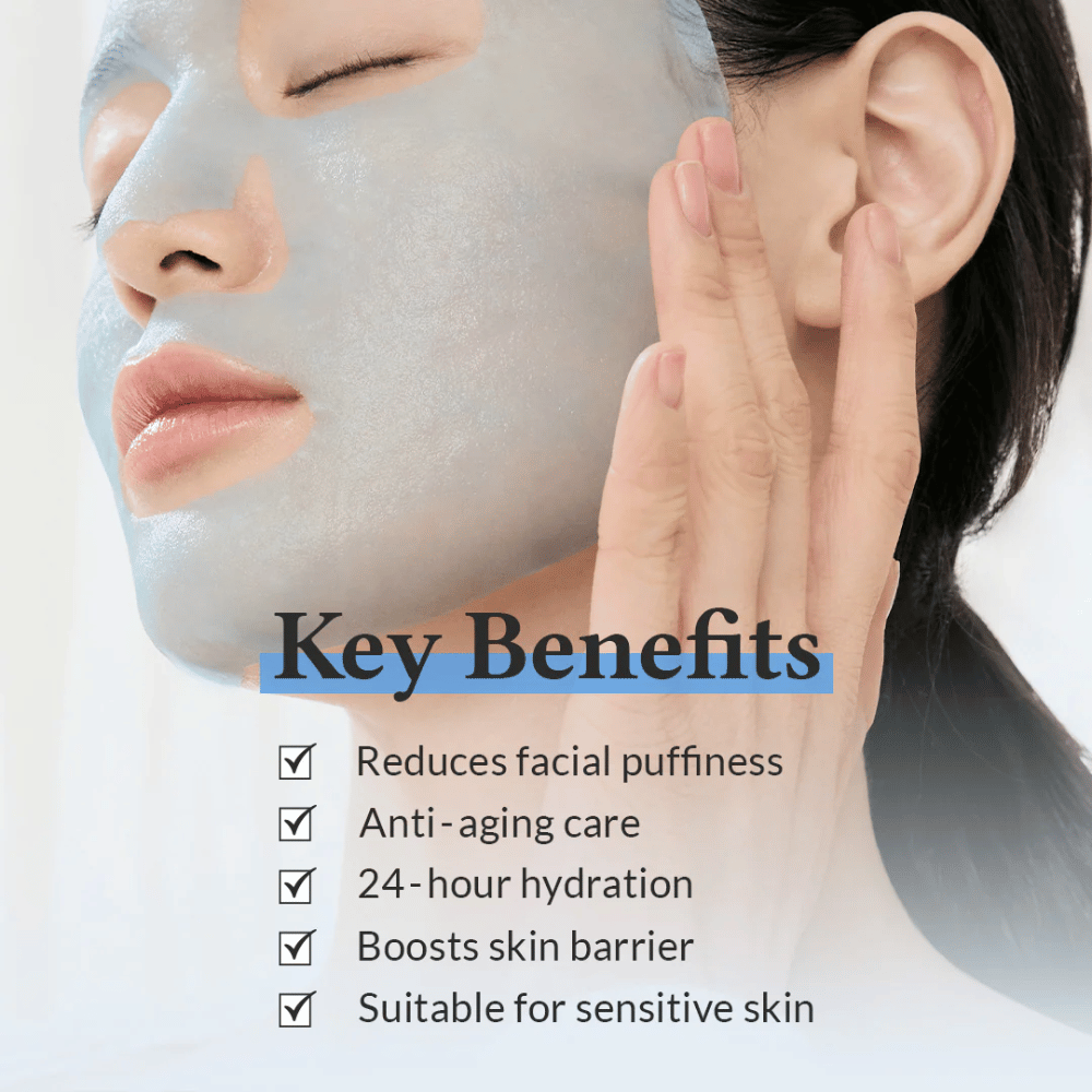 Vigtige fordele
✔ Reducerer hævelse i ansigtet
✔ Anti-aging pleje
✔ 24-timers fugt
✔ Styrker hudbarrieren
✔ Velegnet til følsom hud