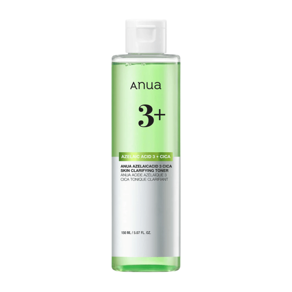 Anua Azelaic Acid 3 Cica Skin Clarifying Toner 150 ml – beroligende toner med 3 % azelainsyre og Cica til sensitiv, uren og rødmeudsat hud.