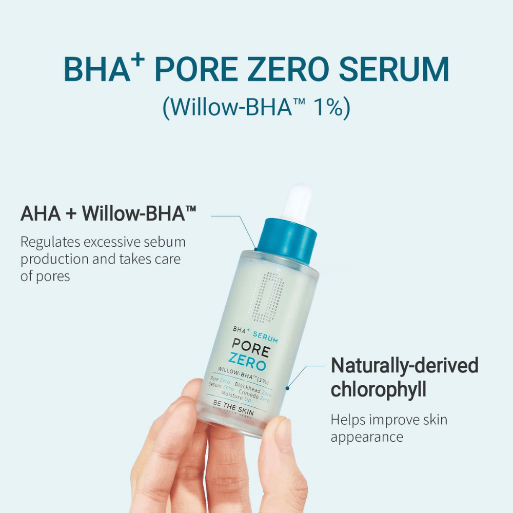 Be The Skin BHA+ Pore Zero Serum med Willow-BHA og naturligt klorofyl