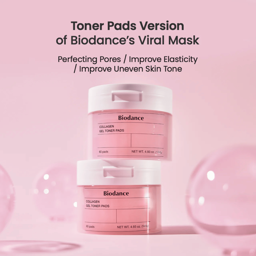 Biodance Collagen Gel Toner Pads kombinerer kollagen og plejende ingredienser for at forfine porerne, forbedre hudens elasticitet og jævne hudtonen. Perfekt til en daglig opfriskning og strålende hud.