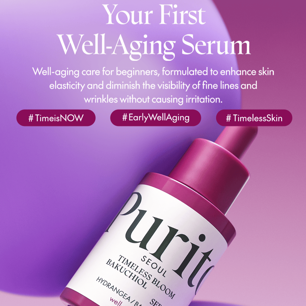 Purito Timeless Bloom Bakuchiol Serum er din første introduktion til well-aging pleje. Perfekt til begyndere, forbedrer hudens elasticitet og reducerer synligheden af fine linjer uden irritation. Oplev tidløs skønhed med en mild og effektiv formel.