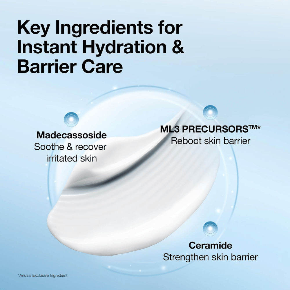 3. Anua Barrier Reboot Intensive Cream – madecassoside og ceramider, der styrker hudbarrieren og beroliger irriteret hud