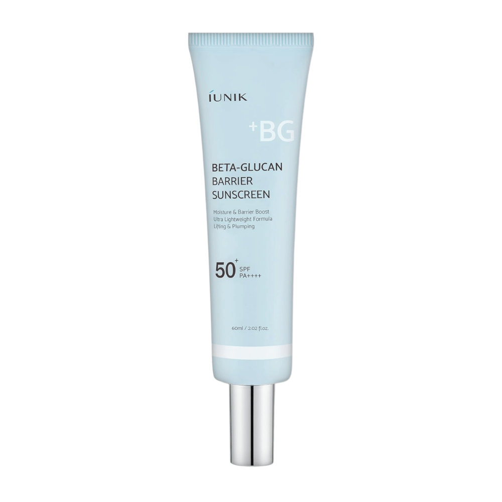 iUNIK Beta-Glucan Barrier Sunscreen SPF50+ PA++++ fugtgivende ansigtssolcreme med usynlig finish produktbillede