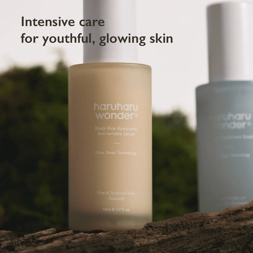 Haruharu Wonder Black Rice Hyaluronic Anti-Wrinkle Serum – intensiv pleje for fugtet hud med glød