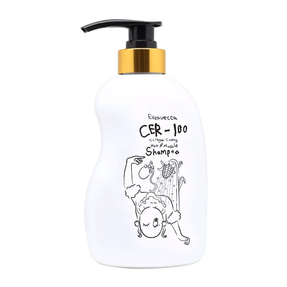 Elizavecca CER-100 Collagen Coating Hair A+ Muscle Shampoo – koreansk kollagen shampoo som styrker håret og giver glans