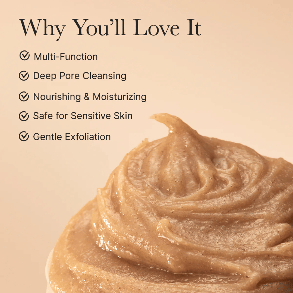 Arencia Calendula Rice Mochi Cleanser – multifunktionel rens, der dybderenser porer, fugter og er sikker for sensitiv hud.