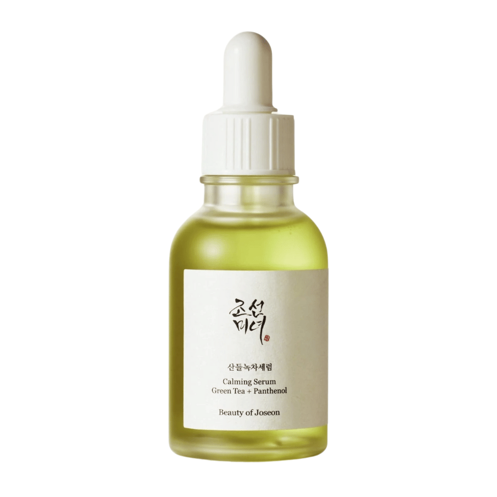 Produktbillede af Beauty of Joseon Calming Serum Green Tea + Panthenol i pipetteflaske – fugtgivende og balancerende K-beauty serum.