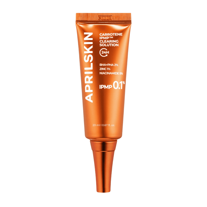 APRILSKIN Carrotene IPMP Clearing Solution 20 ml, koreansk spot treatment til akne, hudorme og betændelse med BHA, PHA, zink og niacinamid