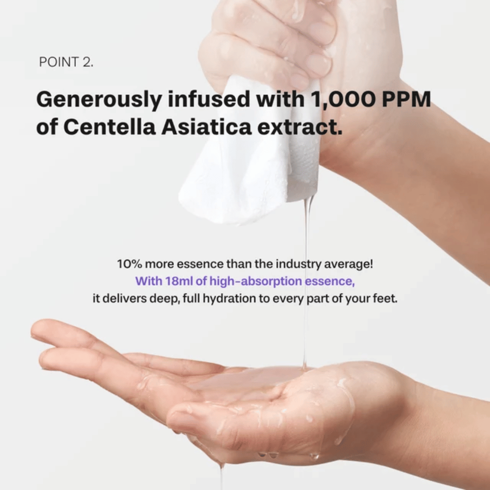 4. Baren Centella Deep Soothing Ritual Foot Mask – fugtgivende fodmaske med centella asiatica og 18 ml essence til tørre fødder