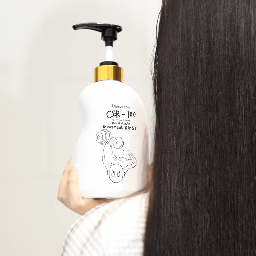 Elizavecca CER-100 Collagen Coating Hair Muscle Treatment Rinse – reparerende balsam med kollagen til langt, tørt og skadet hår