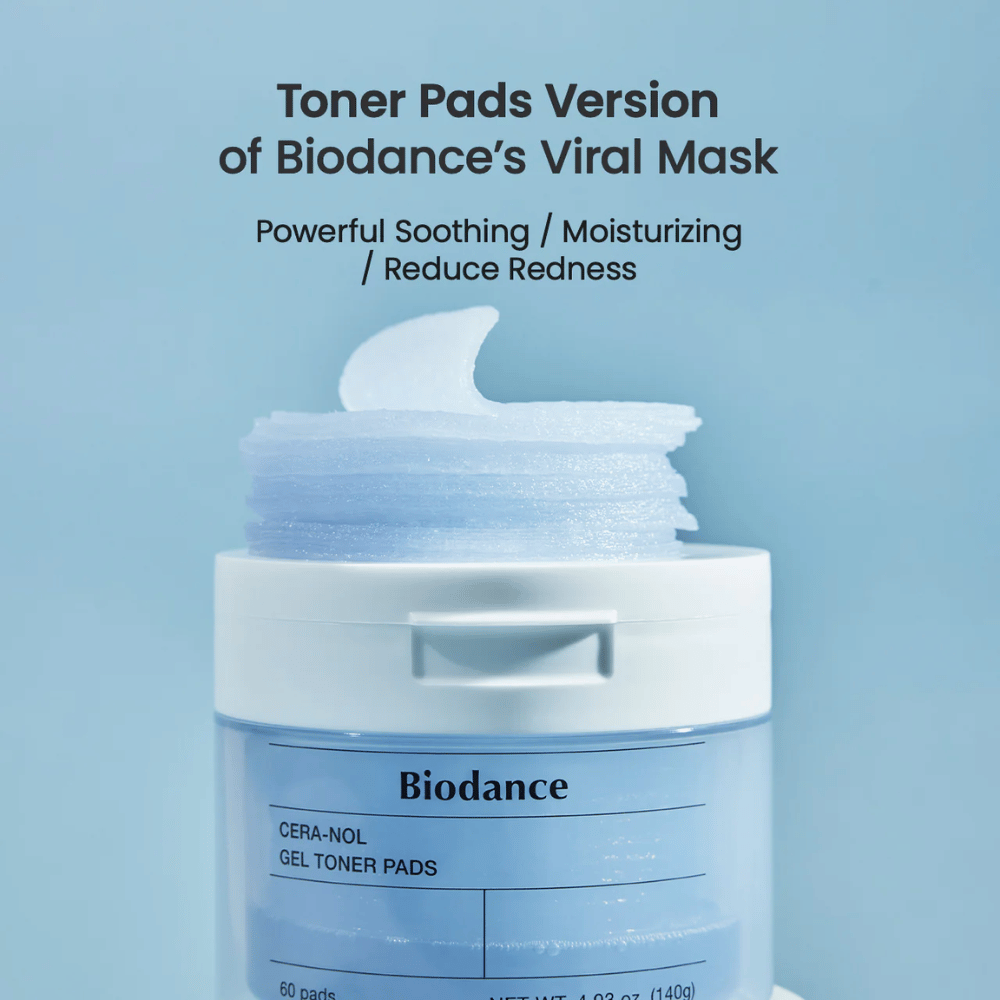 Biodance Cera-Nol Gel Toner Pads – Den virale maske i en praktisk pad-version!

💙 Beroligende & fugtgivende – reducerer rødme og styrker hudbarrieren.
✨ Gelberigede pads – giver intens fugt og kølende effekt.
🌿 Perfekt til sensitiv hud – lindrer irritation og balancerer huden.

Enkel og effektiv hudpleje for en frisk og strålende hud!