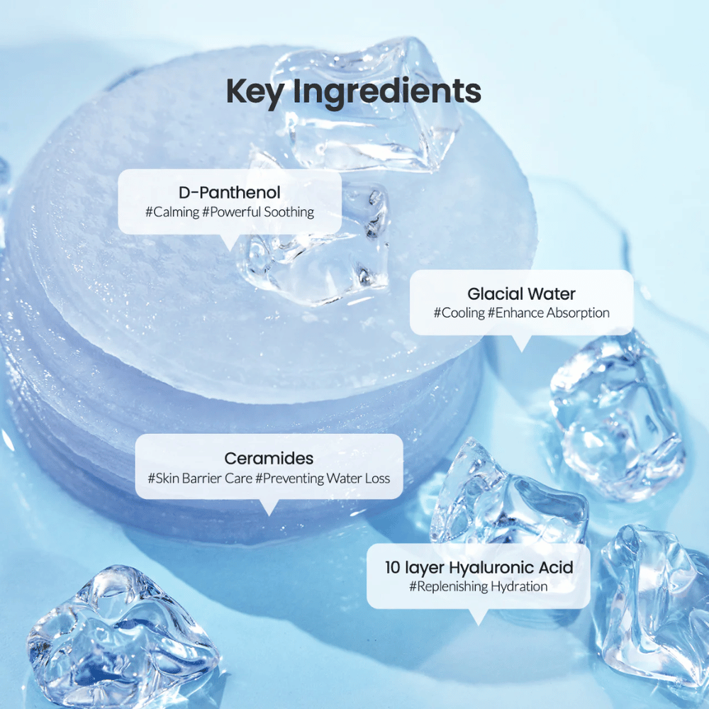 Nøgleingredienser i Biodance Cera-Nol Gel Toner Pads

❄️ Gletsjervand – Kølende effekt som forbedrer absorptionen.
💧 10-lags hyaluronsyre – Intens fugtgivning i dybden.
🌿 D-Panthenol – Kraftfuldt beroligende og styrkende for huden.
🛡️ Ceramider – Beskytter hudbarrieren og forebygger fugttab.

Perfekt til en kølende og fugtgivende boost!