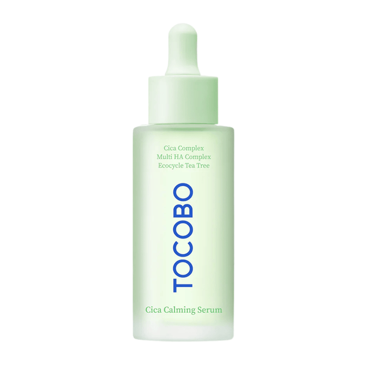 Produktbillede af TOCOBO Cica Calming Serum, vegansk koreansk ansigtsserum med cica-kompleks og hyaluronsyre for rolig, fugtet og afbalanceret hud.