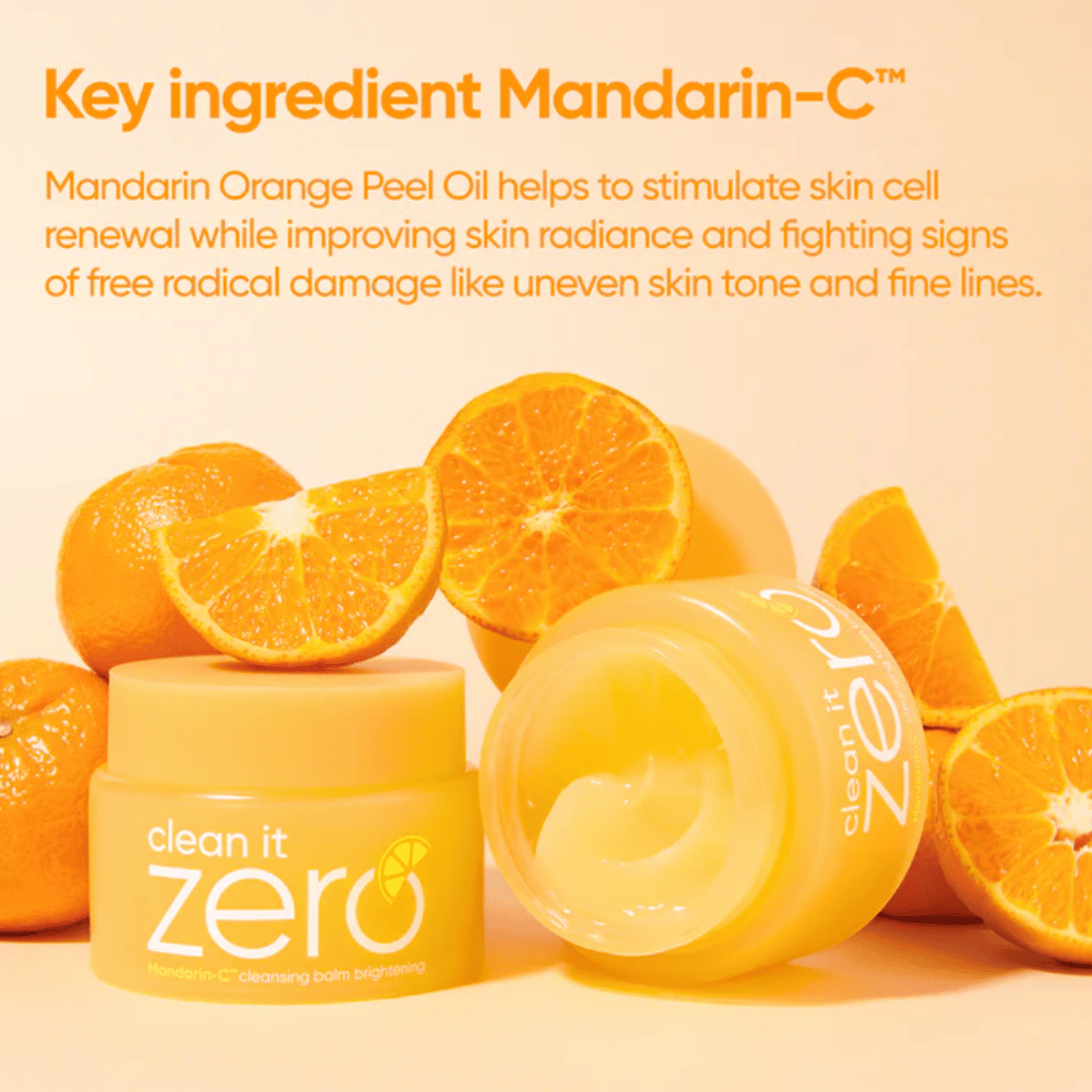 Banila Co Clean It Zero Brightening med lakridsrod, vitaminer og Mandarin-C som beroliger huden og giver glow samt en mere jævn hudtone