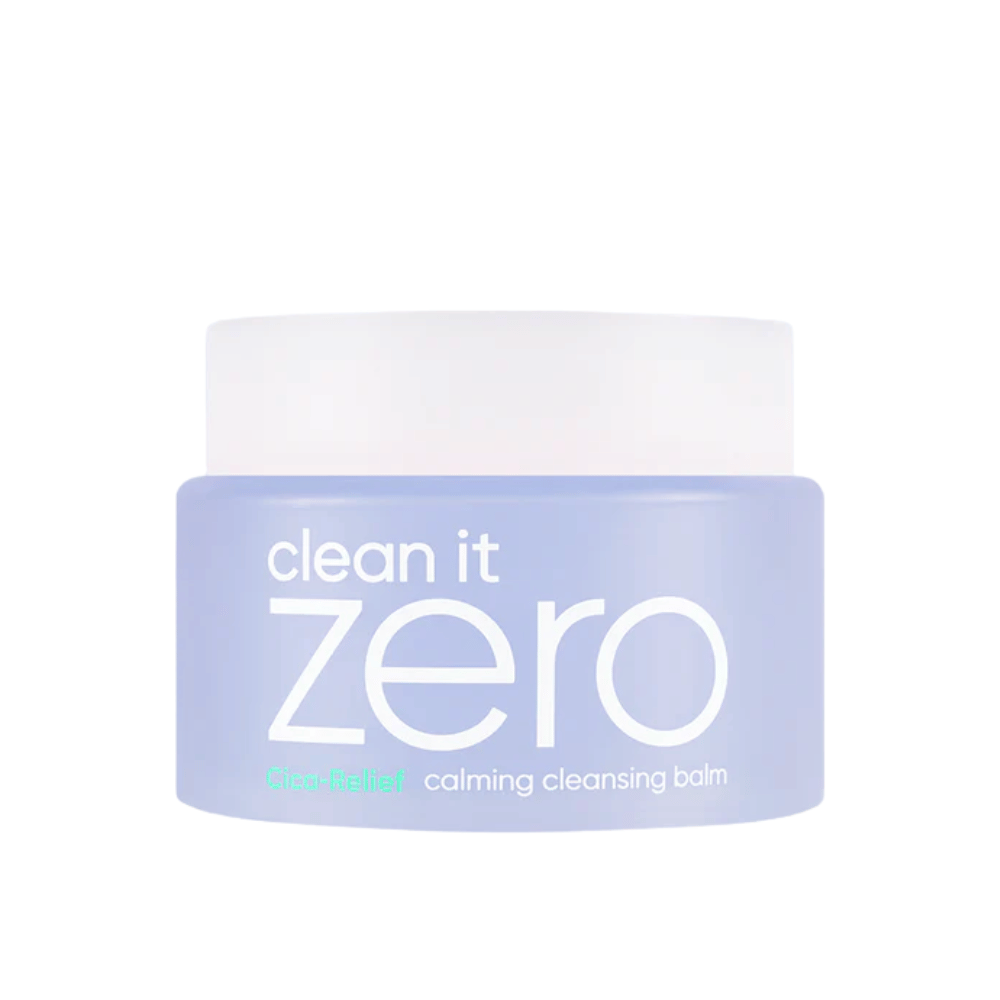 Clean It Zero Cica-Relief Calming Cleansing Balm i originalemballage, mild rensebalm med CICA, der beroliger huden og fjerner makeup uden at udtørre.