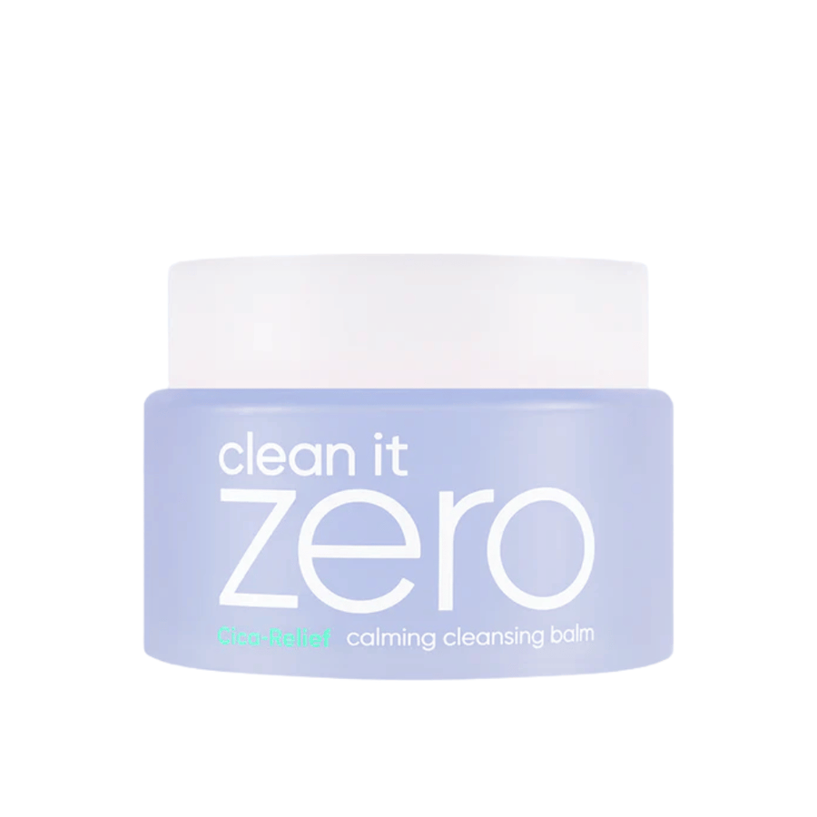 Clean It Zero Cica-Relief Calming Cleansing Balm i originalemballage, mild rensebalm med CICA, der beroliger huden og fjerner makeup uden at udtørre.
