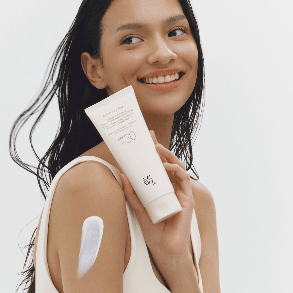 Beauty of Joseon Comfort Protection Mineral Body Sun Lotion SPF30 til solbeskyttelse på kroppen