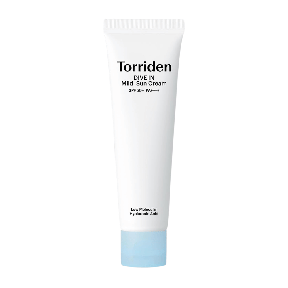 Rent produktbillede af Torriden DIVE-IN Mild Sun Cream på hvid baggrund.