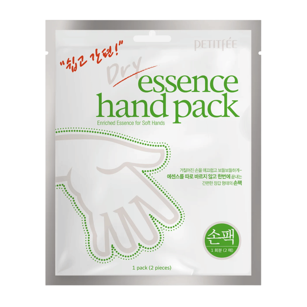 PETITFEE Dry Essence Hand Pack plejende håndmaske med sheasmør, urea og hyaluronsyre til intensiv fugt