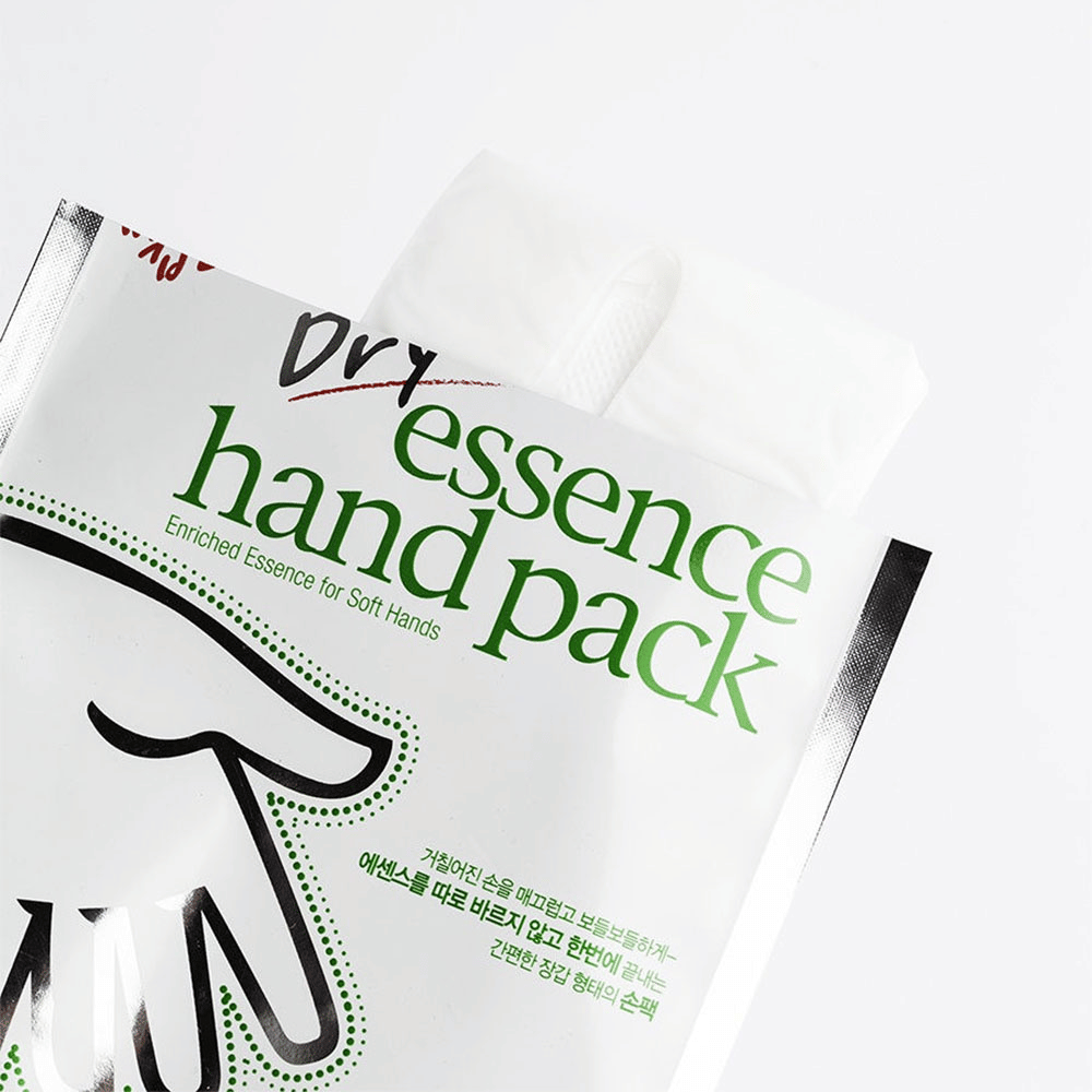 PETITFEE Dry Essence Hand Pack med fugtgivende essens og handsker til bløde og velplejede hænder