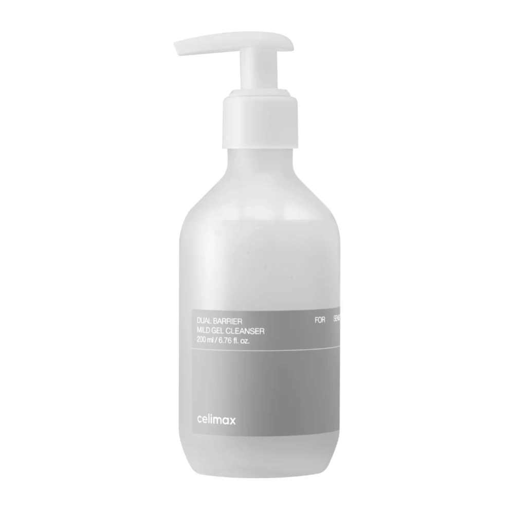 Celimax Dual Barrier Mild Gel Cleanser 200 ml – mild gelrens til ansigtet, der renser skånsomt, fugter og hjælper med at bevare hudens beskyttelsesbarriere.