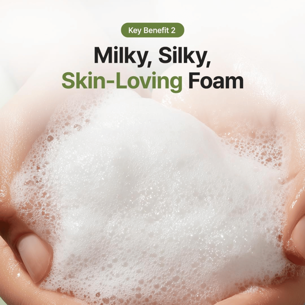 Purito Seoul From Green Deep Foaming Cleanser – cremet og blødt renseskum til daglig ansigtsrens