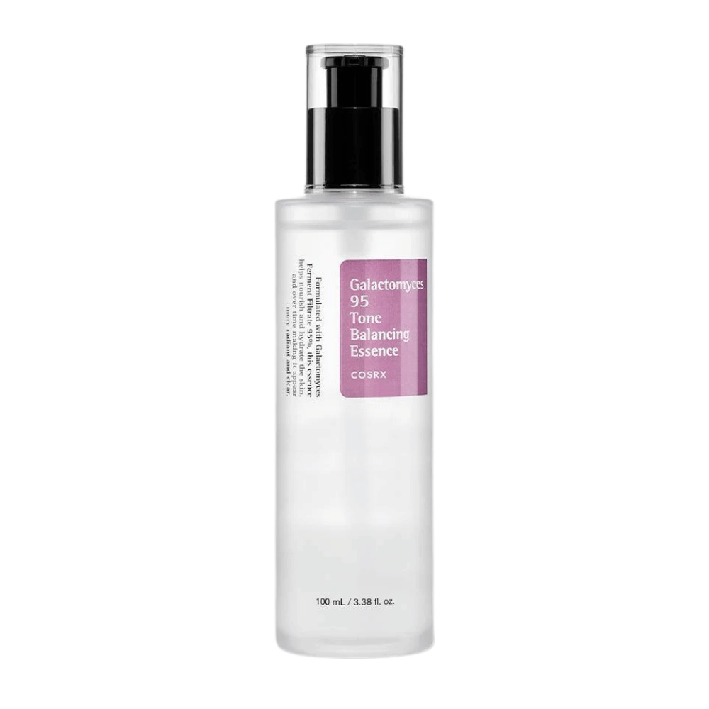 Produktbillede på COSRX Galactomyces 95 Tone Balancing Essence 100 ml. Let essence som fugter, blødgør og forbedrer hudens klarhed.