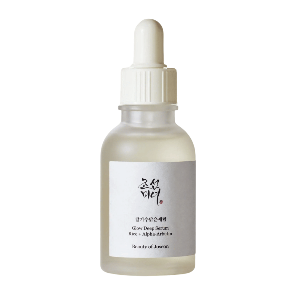 Beauty of Joseon Glow Deep Serum Ris + Alpha-Arbutin i pipetteflaske – koreansk serum der lysner, udjævner hudtone og giver naturlig glød.