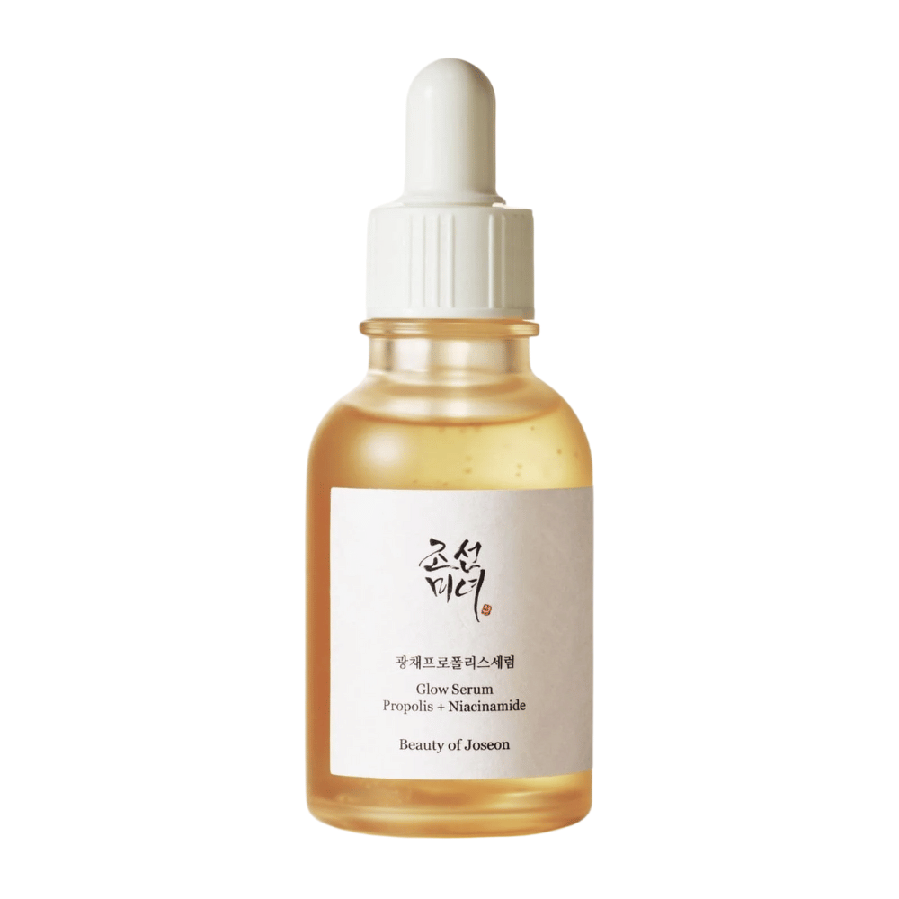 Beauty of Joseon Glow Serum Propolis + Niacinamid i pipetteflaske – koreansk serum der giver glød, jævner hudtonen og styrker hudbarrieren.