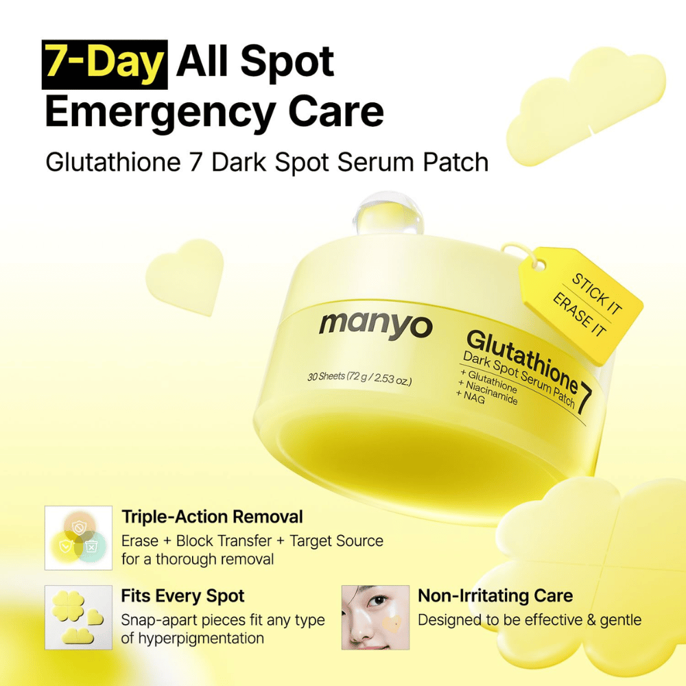 Ma:nyo Glutathione 7 Dark Spot Serum Patch spot treatment til hurtig pleje af pigmentpletter, post-akne-mærker og hyperpigmentering