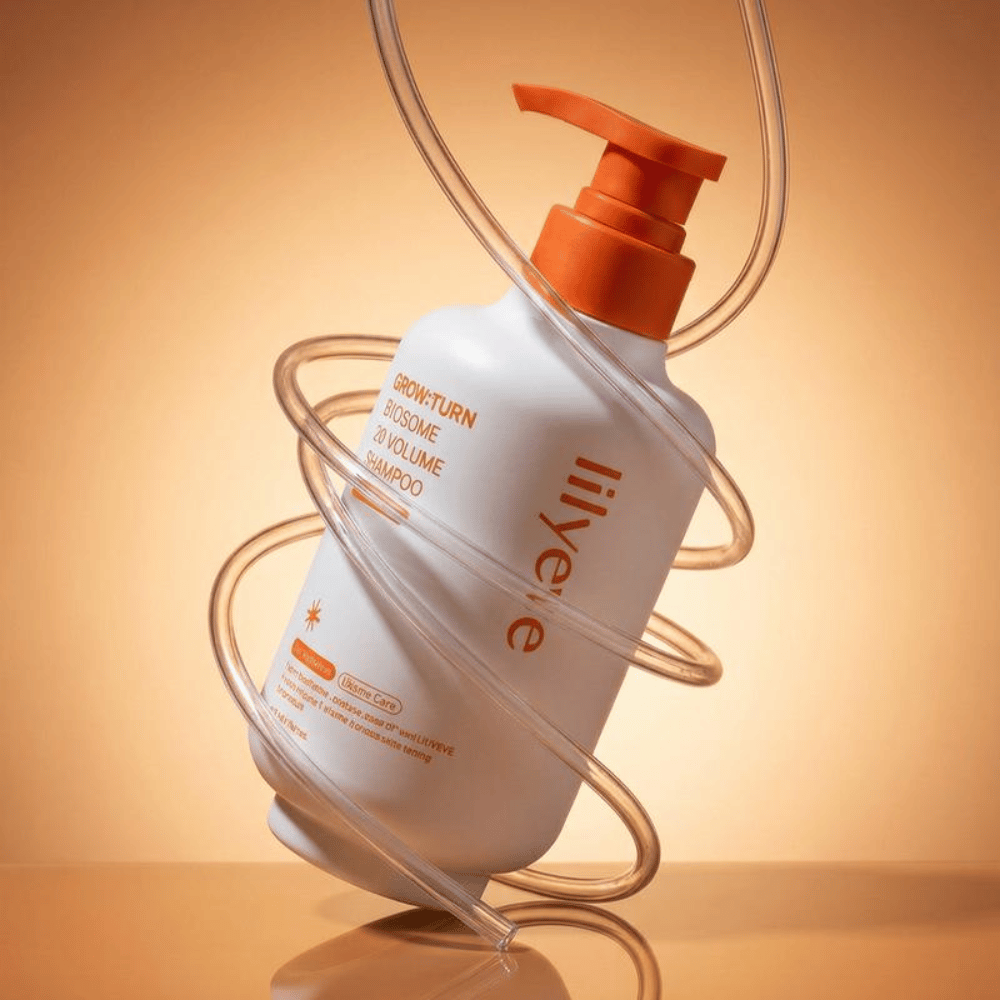 LILYEVE Grow:Turn Exosome 3D Volume Shampoo med moderne design og pumpeflaske til nem brug