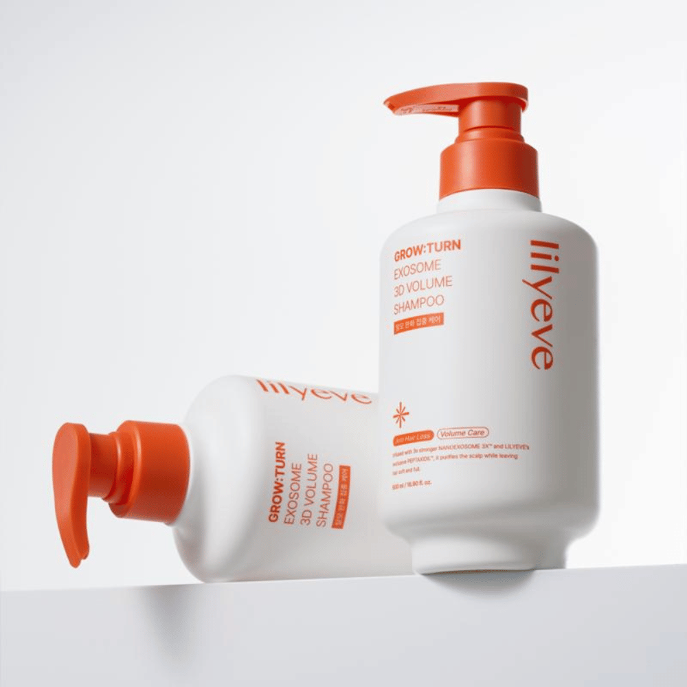 LILYEVE Grow:Turn Exosome 3D Volume Shampoo i 500 ml pumpeflaske til daglig hovedbundspleje