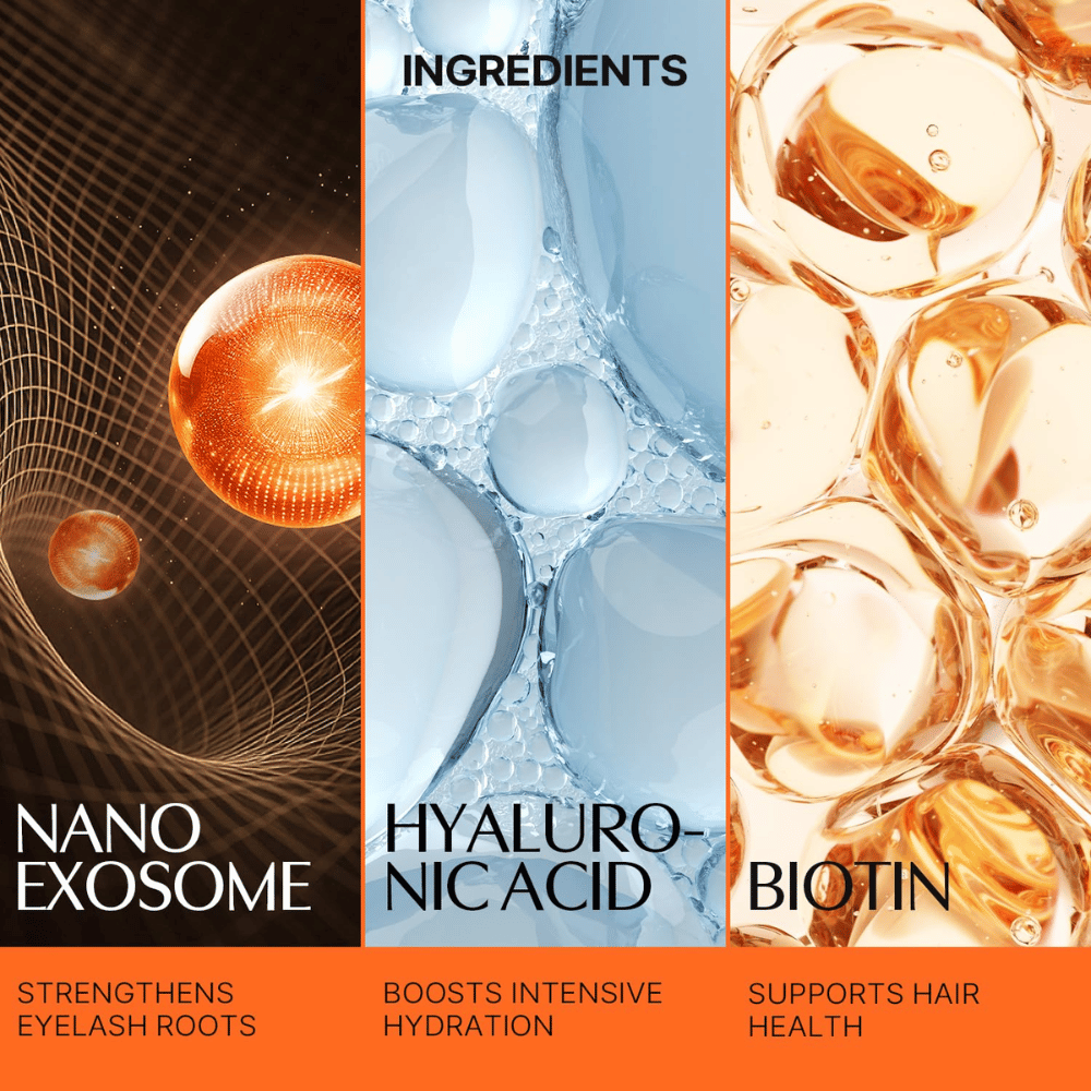 LILYEVE Grow Turn Exosome Dual Lash Serum med nano-eksosomer, hyaluronsyre og biotin til pleje af øjenvipperne.