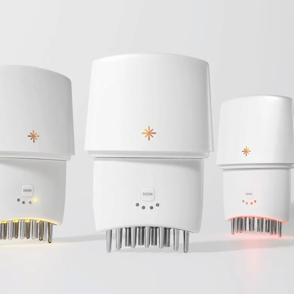 4. Lilyeve GrowTurn Pro – hovedbundsenheder med forskellige LED-lys og massagetilstand