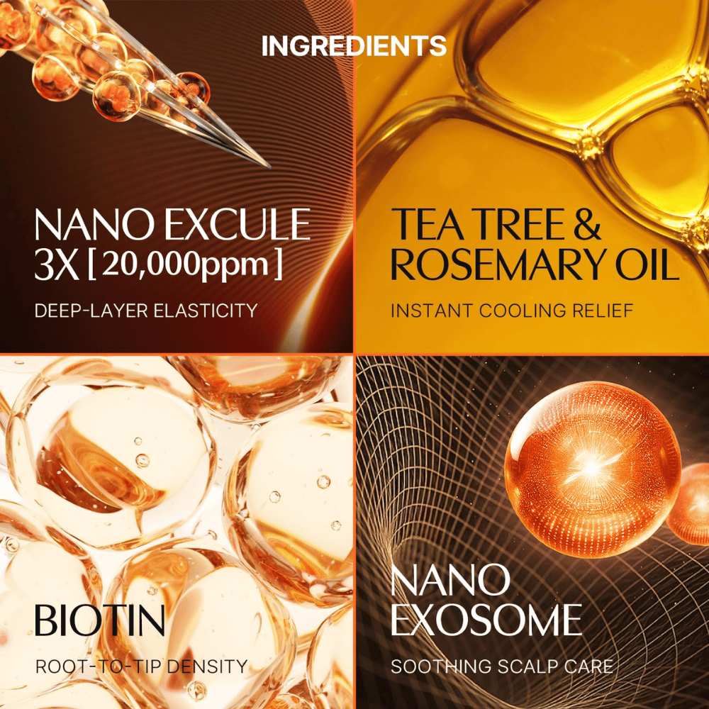 LILYEVE Grow Turn Exosome Spicule Ampoule 3000 med nano-exosomer, biotin, tea tree og rosmarin til pleje af hår og hovedbund.