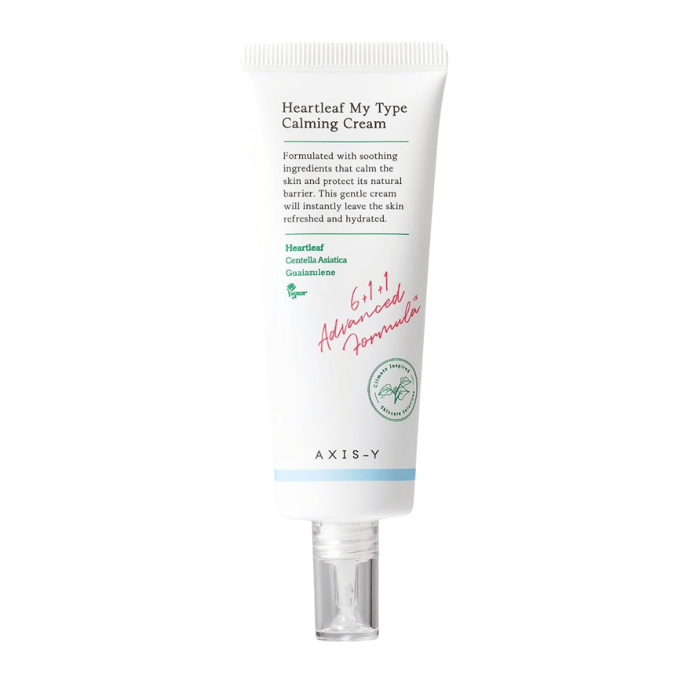 1. AXIS-Y Heartleaf My Type Calming Cream – produktbillede af ansigtscreme i tube