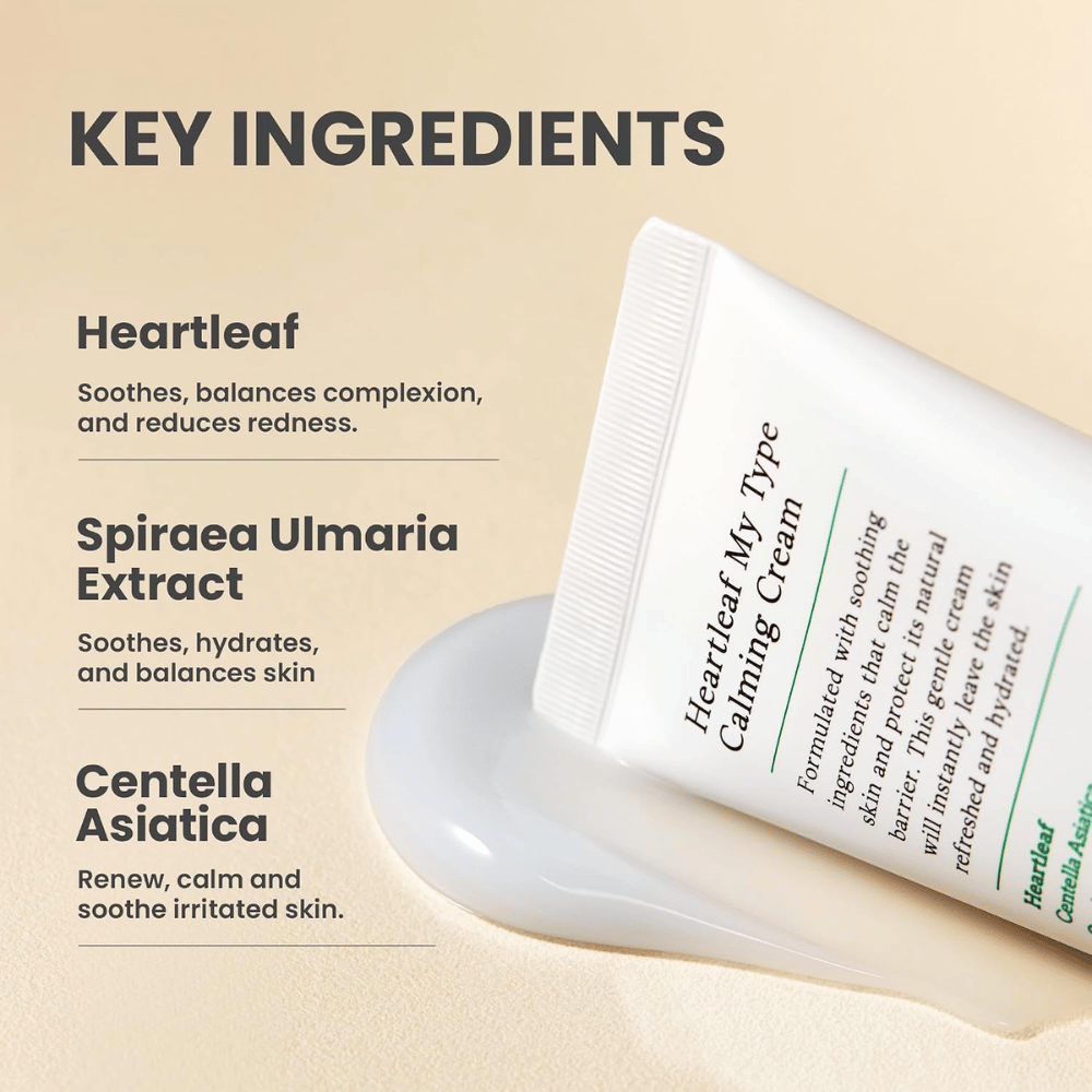 AXIS-Y Heartleaf My Type Calming Cream – nøgleingredienser med heartleaf og centella asiatica