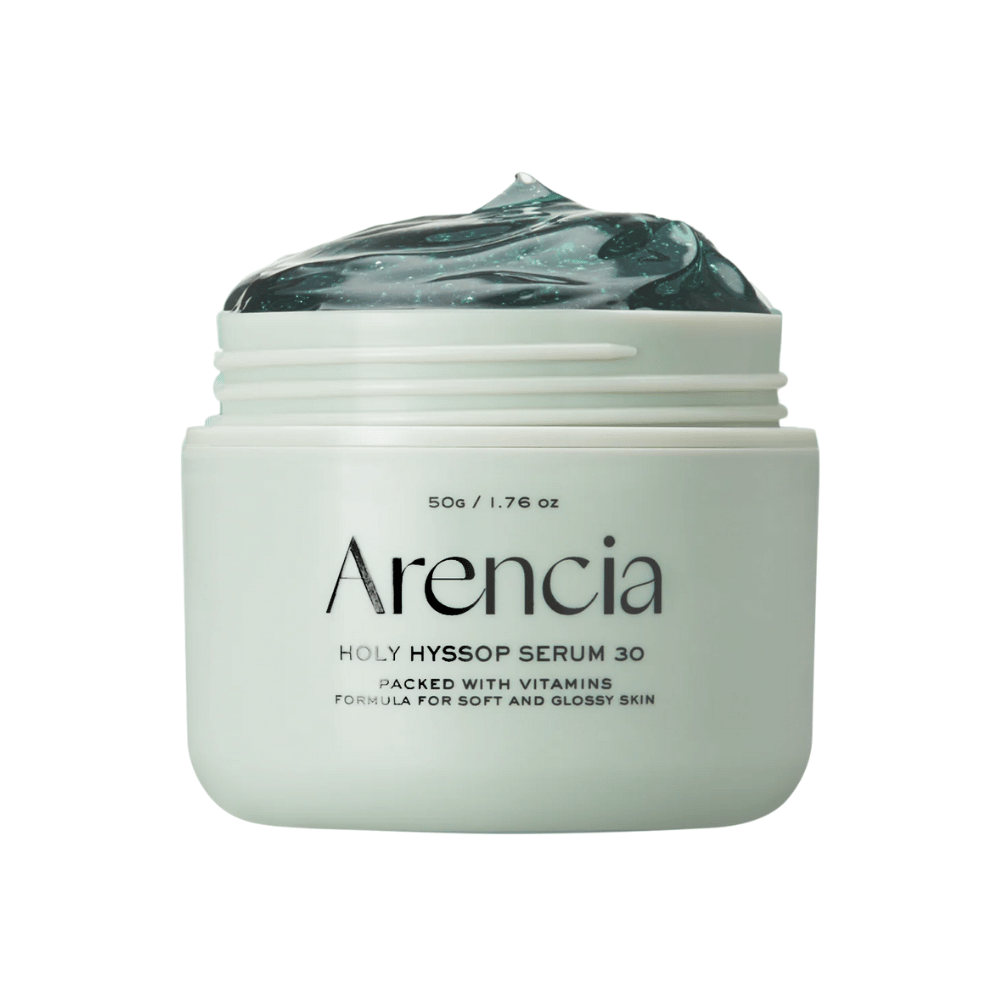 Arencia Holy Hyssop Serum 30 – kraftfuldt vitaminserum med fransk hyssop-ekstrakt, der blødgør huden og forbedrer glans og spændstighed.